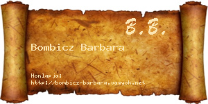 Bombicz Barbara névjegykártya